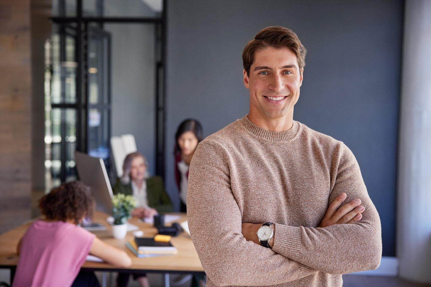 Business team leader in a modern workplace