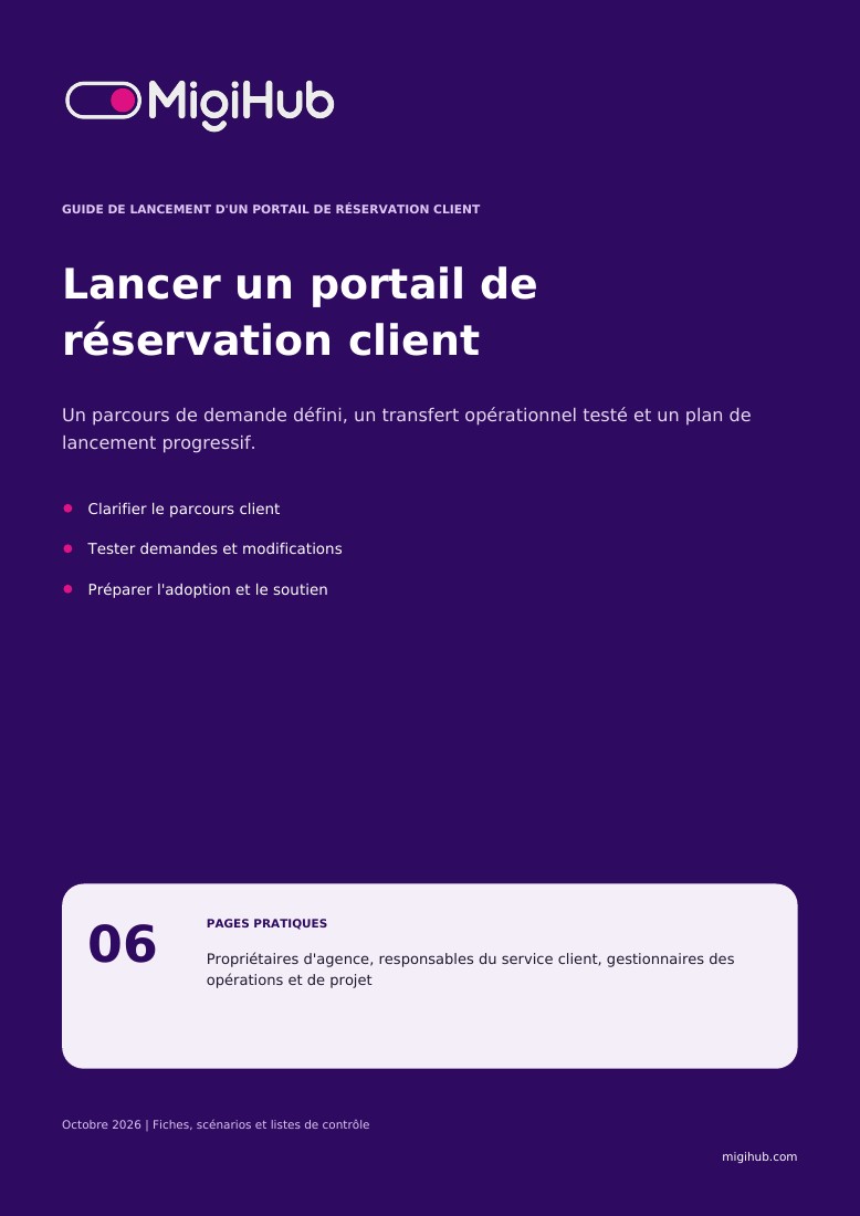 Guide de lancement d'un portail de réservation client