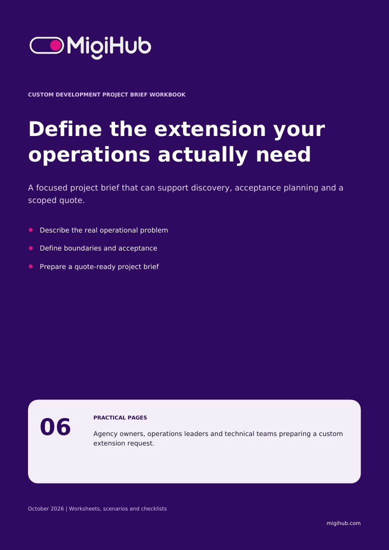 Custom Development Project Brief Workbook