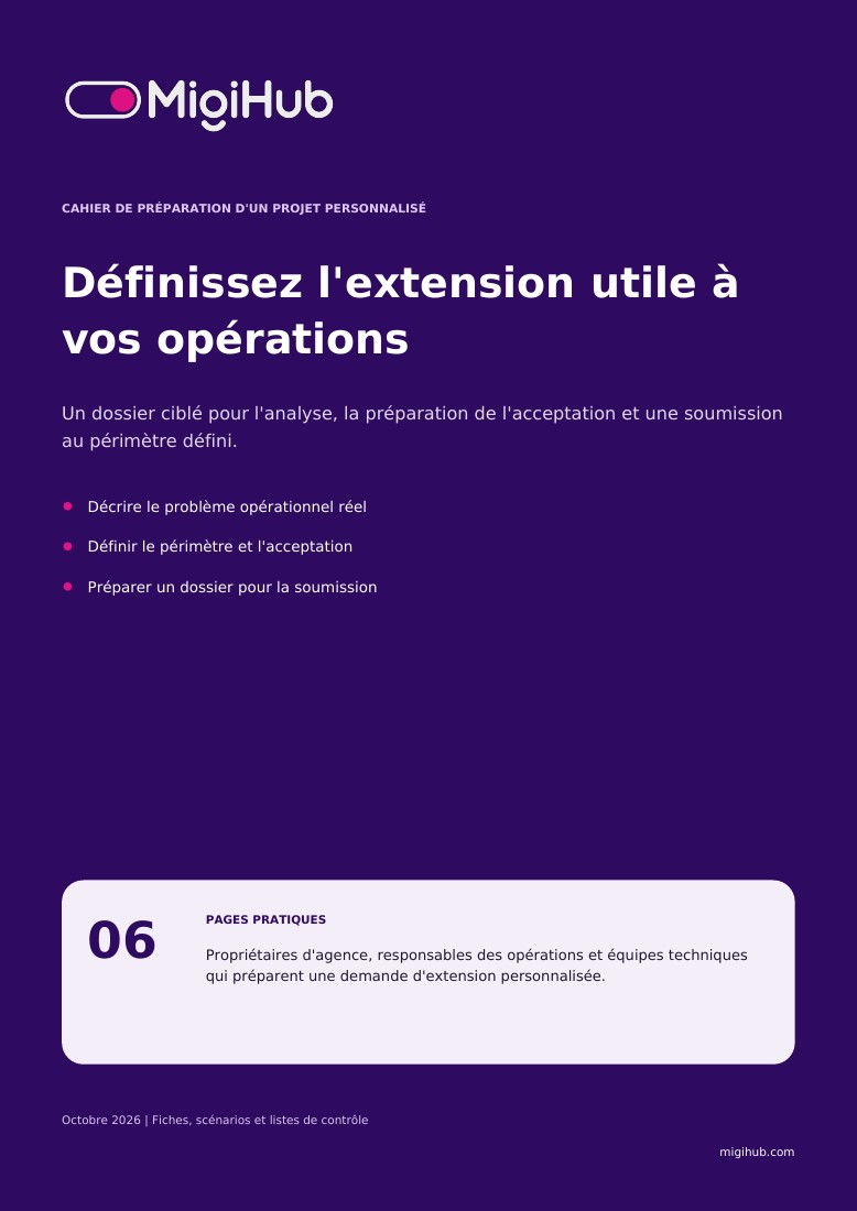 Cahier de préparation d'un projet personnalisé