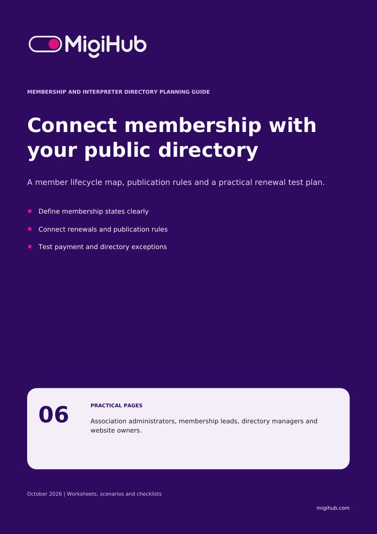 Membership and Interpreter Directory Planning Guide